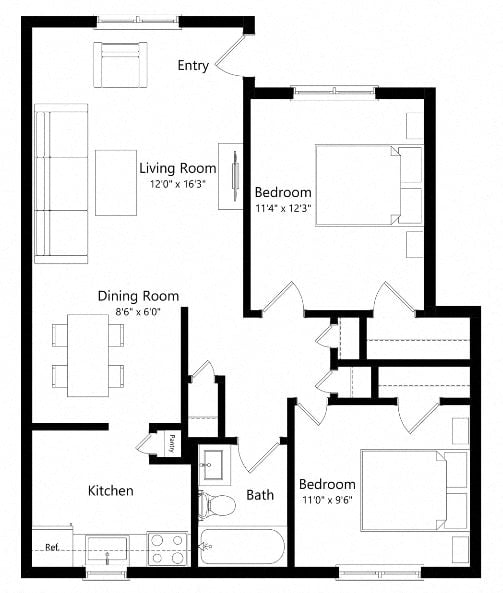 B1-W floor plan