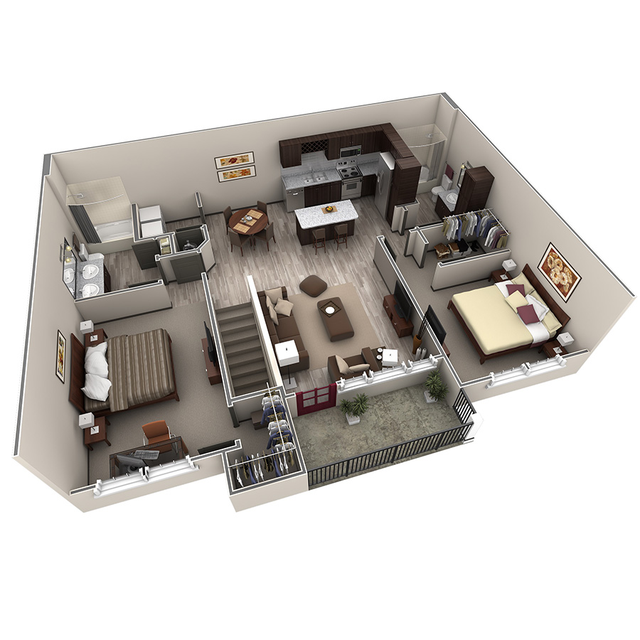 2 BR Grand Overlook floor plan