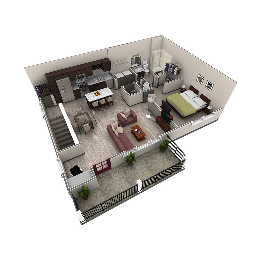 1 BR Grand Overlook floor plan