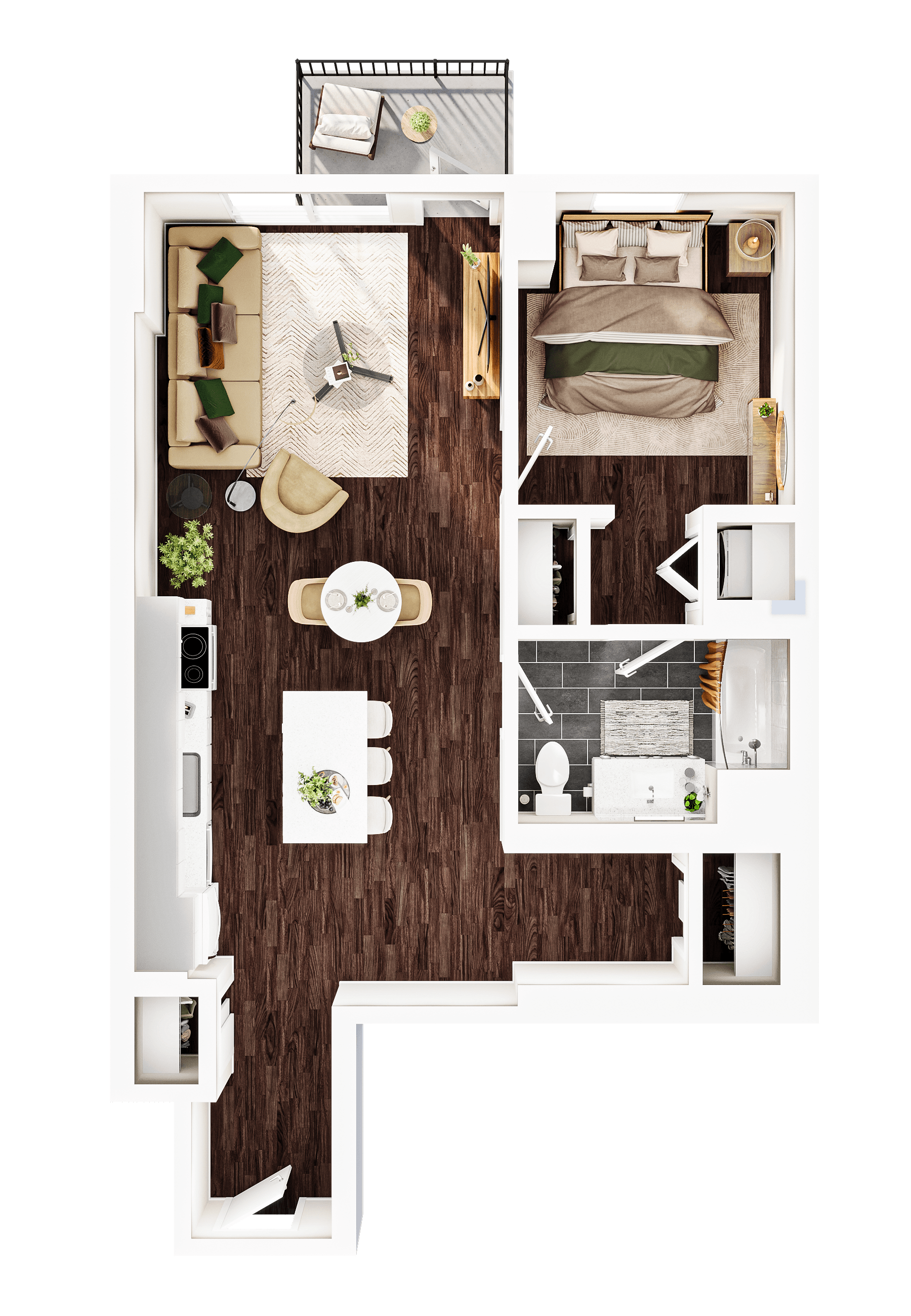 A9 + Den floor plan