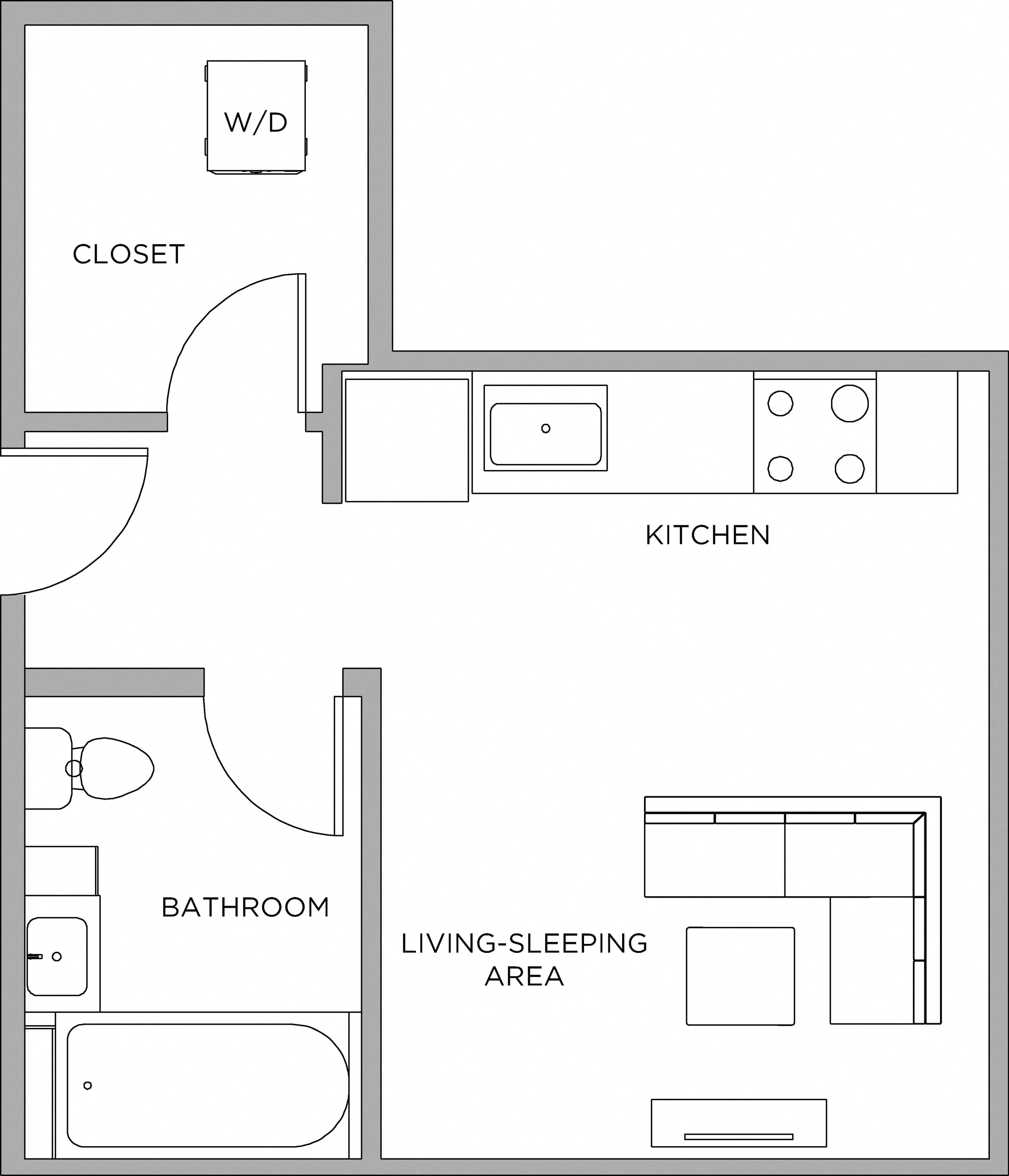 Studio-450a floor plan