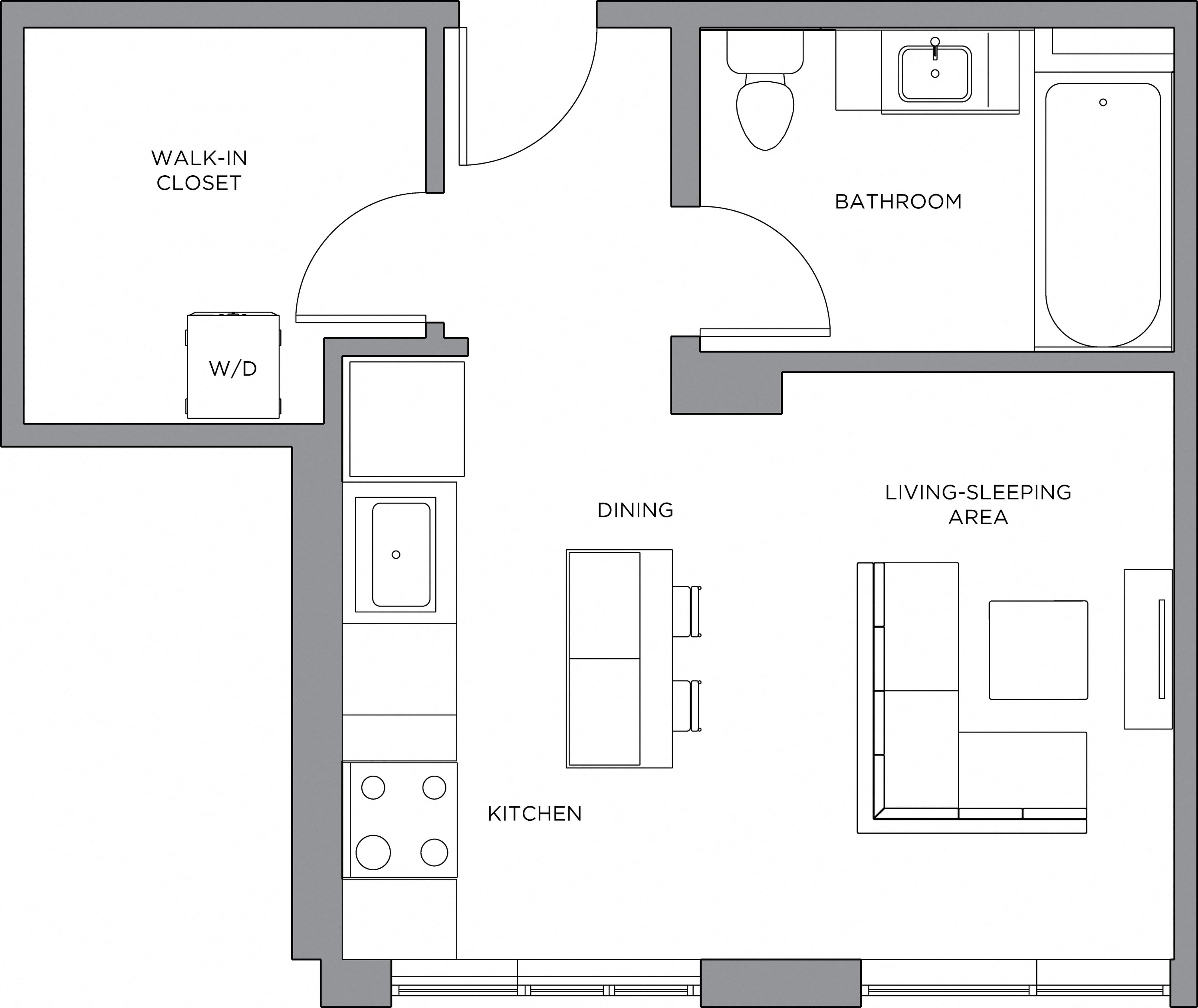 Studio-490 floor plan