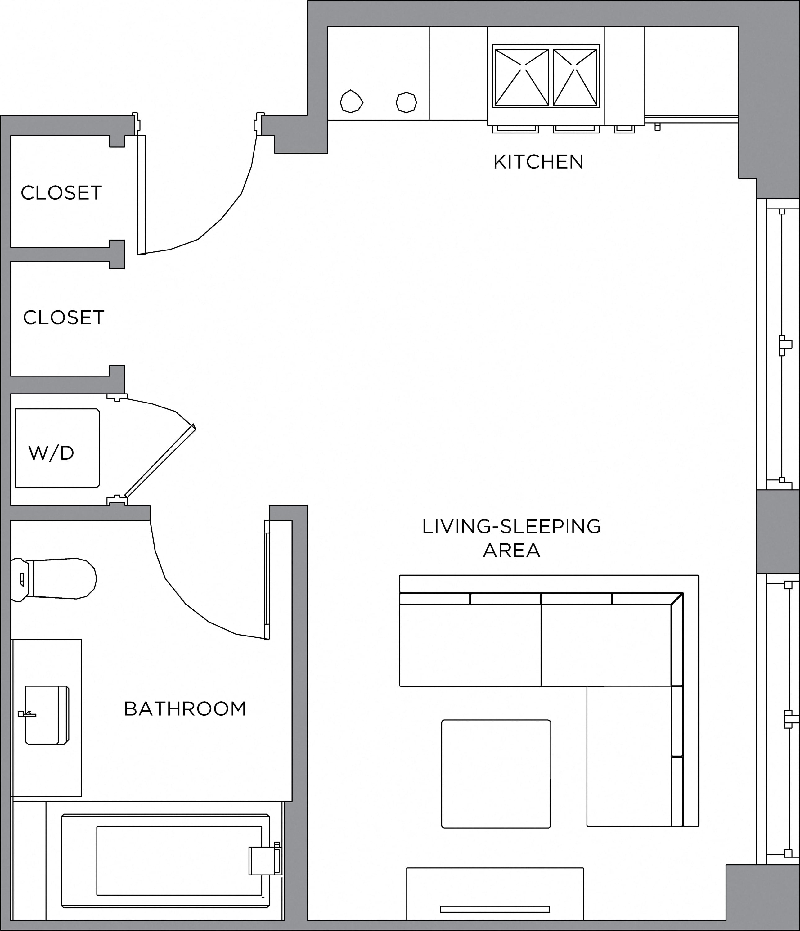 Studio-460 floor plan