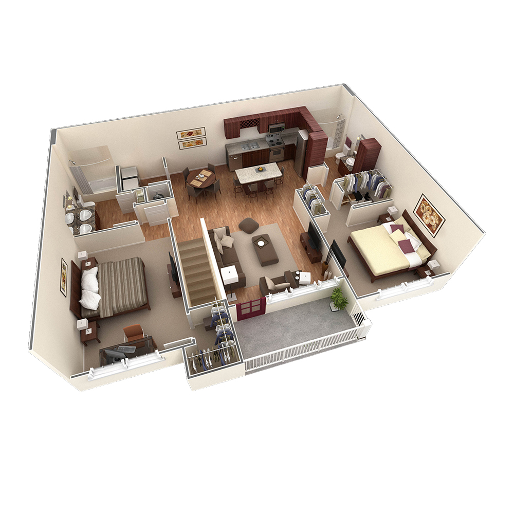 2 BR Grand Overlook floor plan