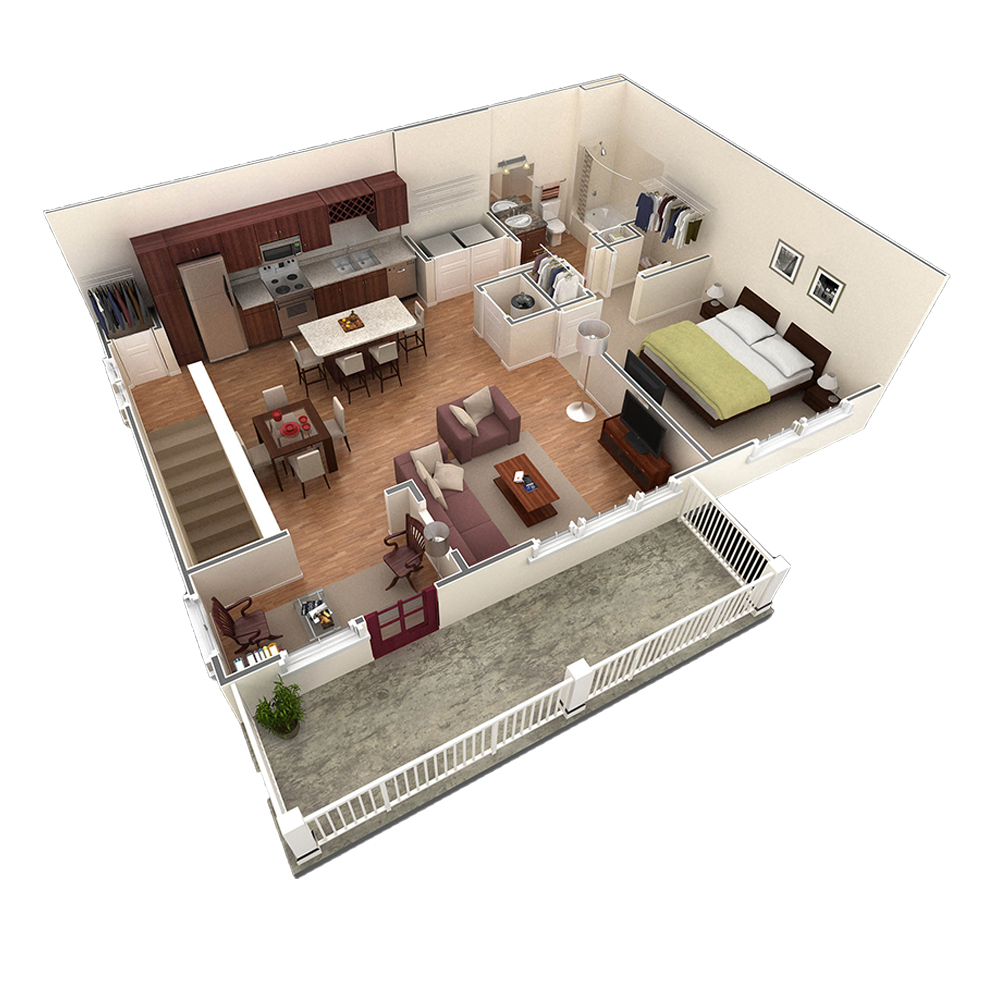1 BR Grand Overlook floor plan