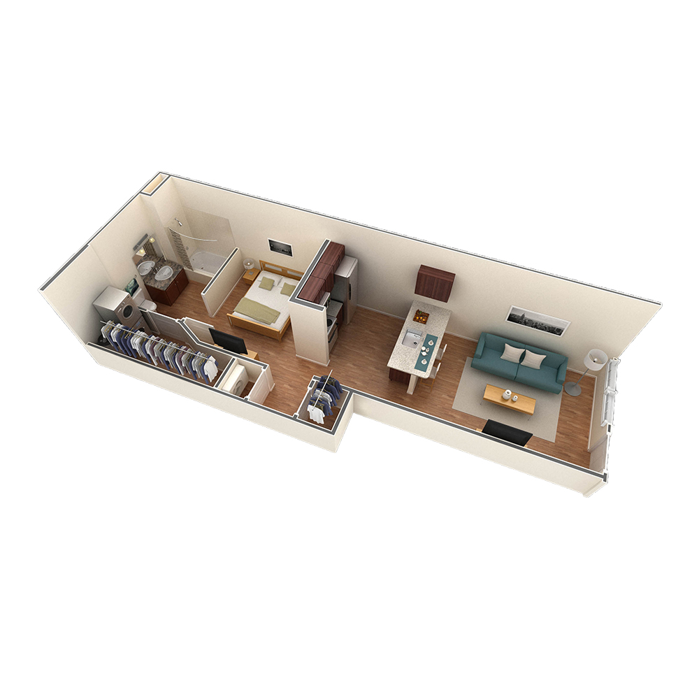 Studio Grand Courtyard floor plan