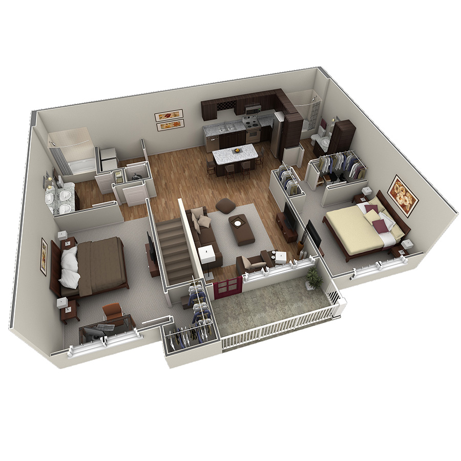 2 BR Grand Overlook Garage floor plan