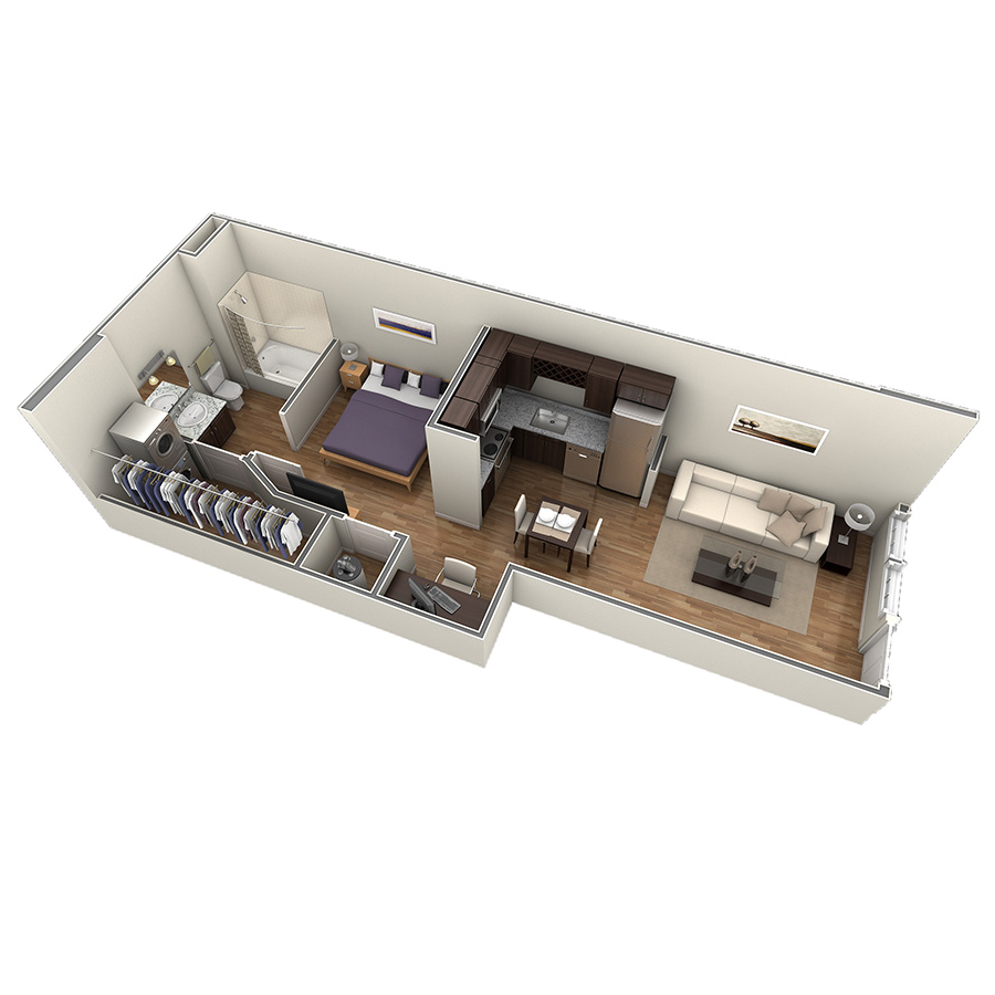 Studio Grand Courtyard floor plan