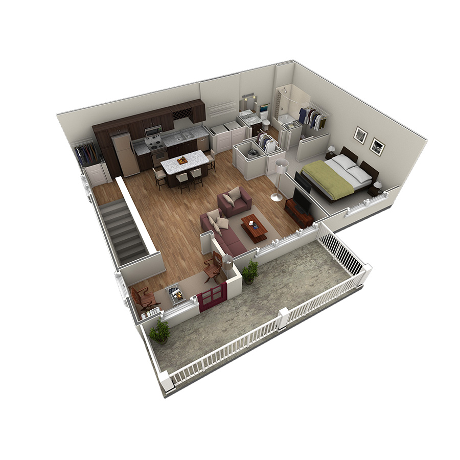 1 BR Grand Overlook floor plan