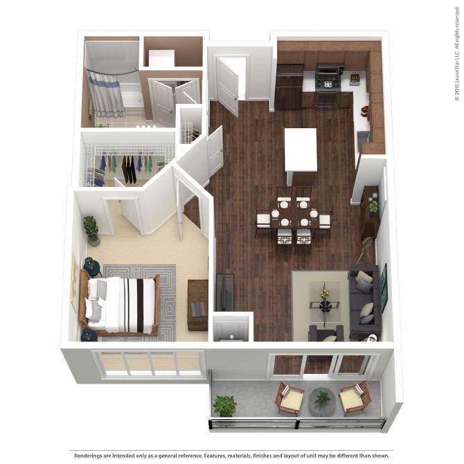 BHP-A3 | 1 Bed | 1 Bath floor plan