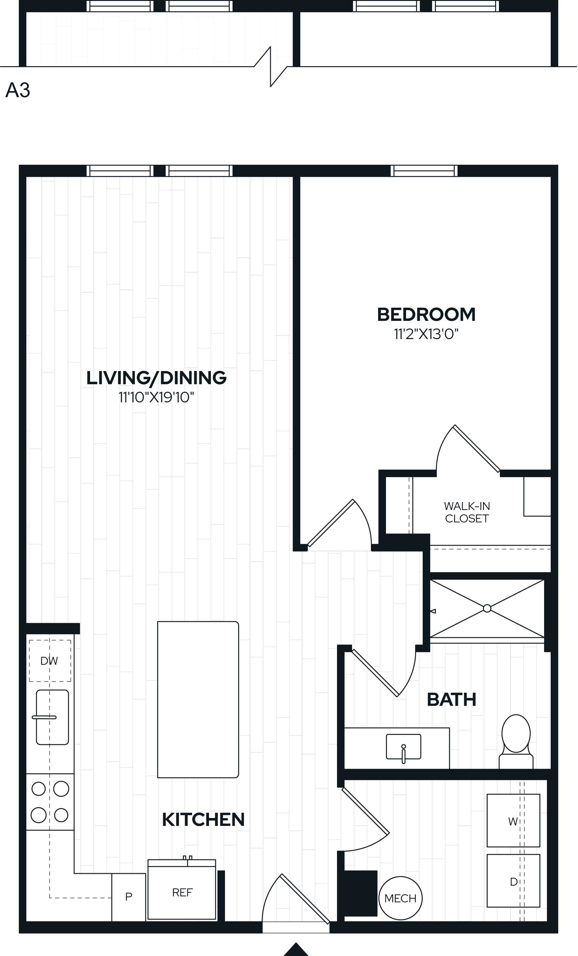 1 Bed/1 Bath-A2 floor plan