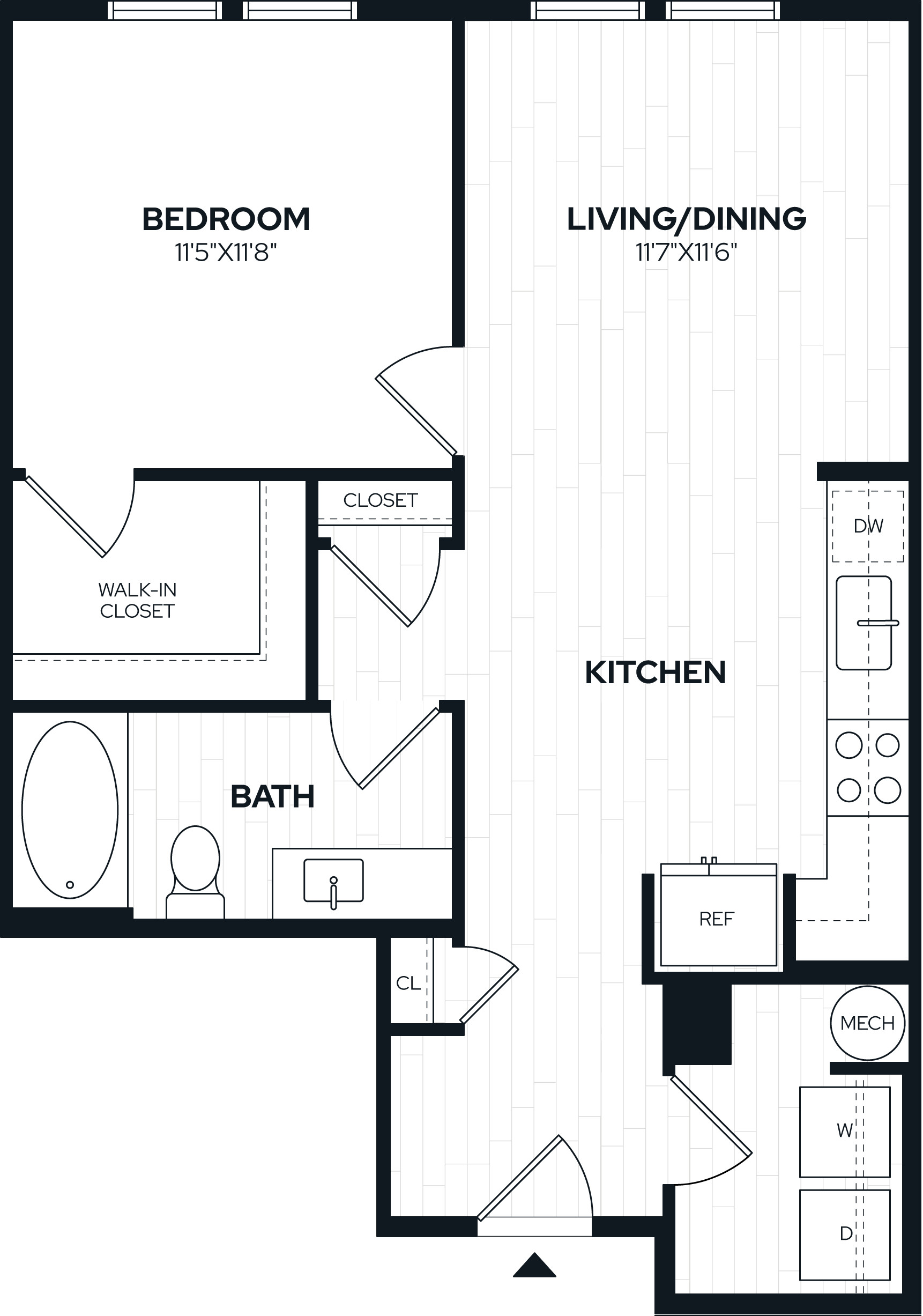 1 Bed/1 Bath-AS1 floor plan
