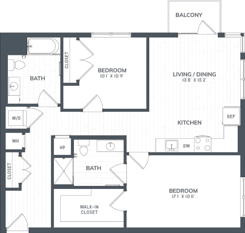 B4 | 2 Bed | 2 Bath floor plan