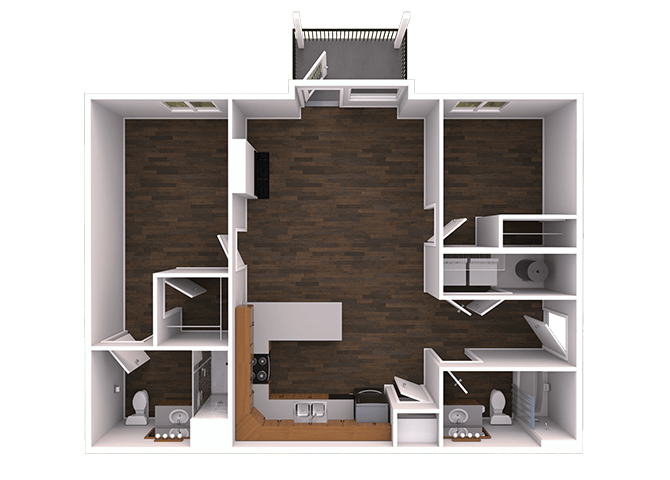 2x2b floor plan