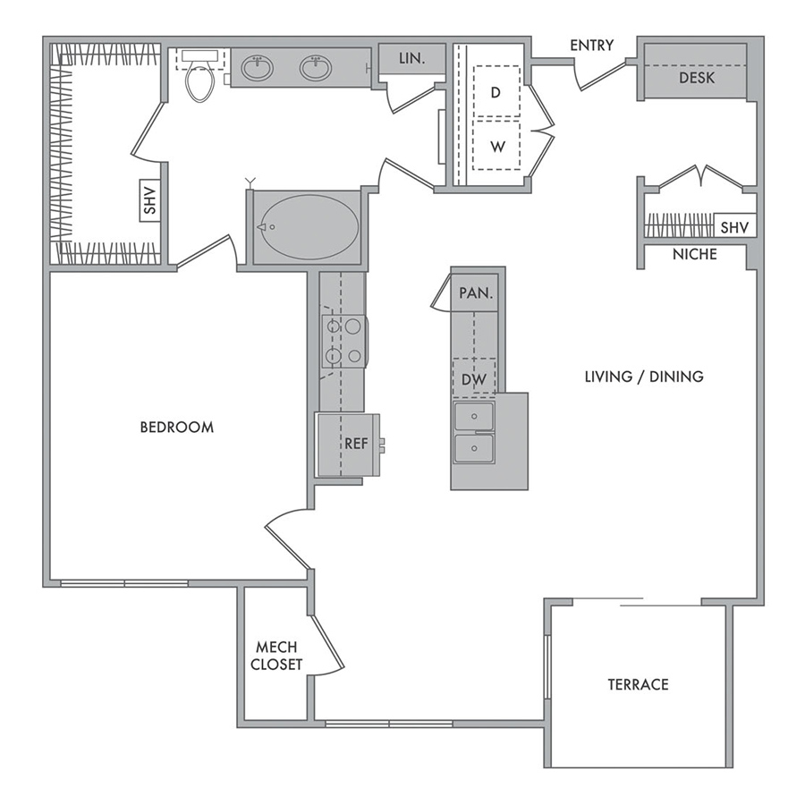 E floor plan