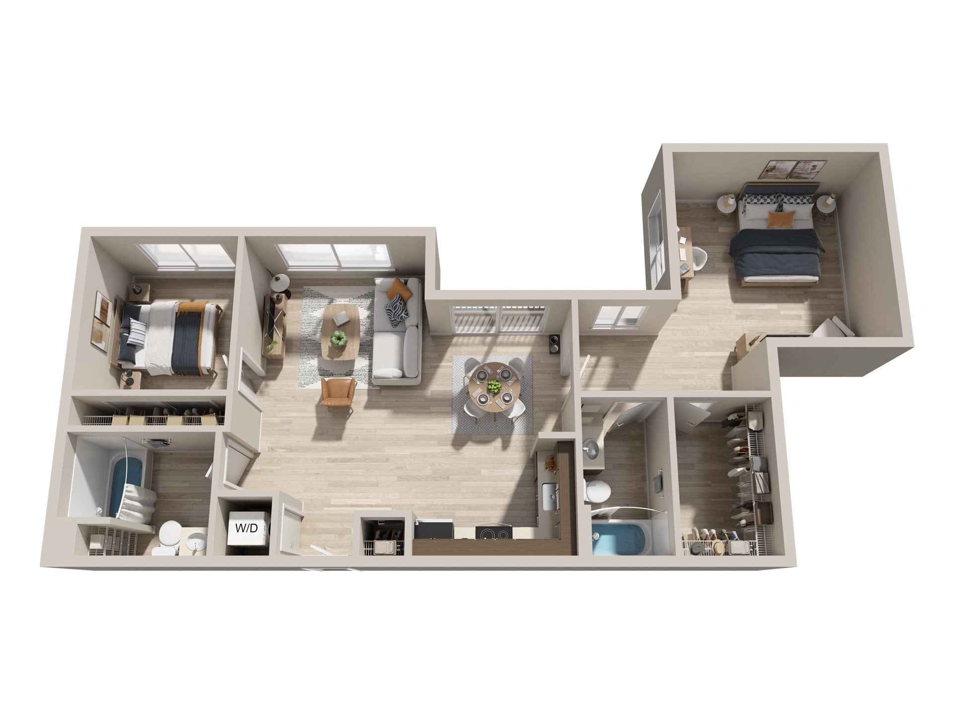 2bd 2ba F floor plan
