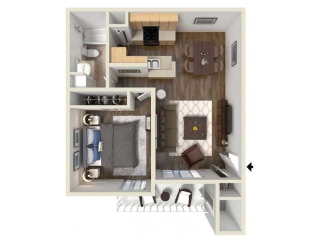 1x1Ac T1 floor plan