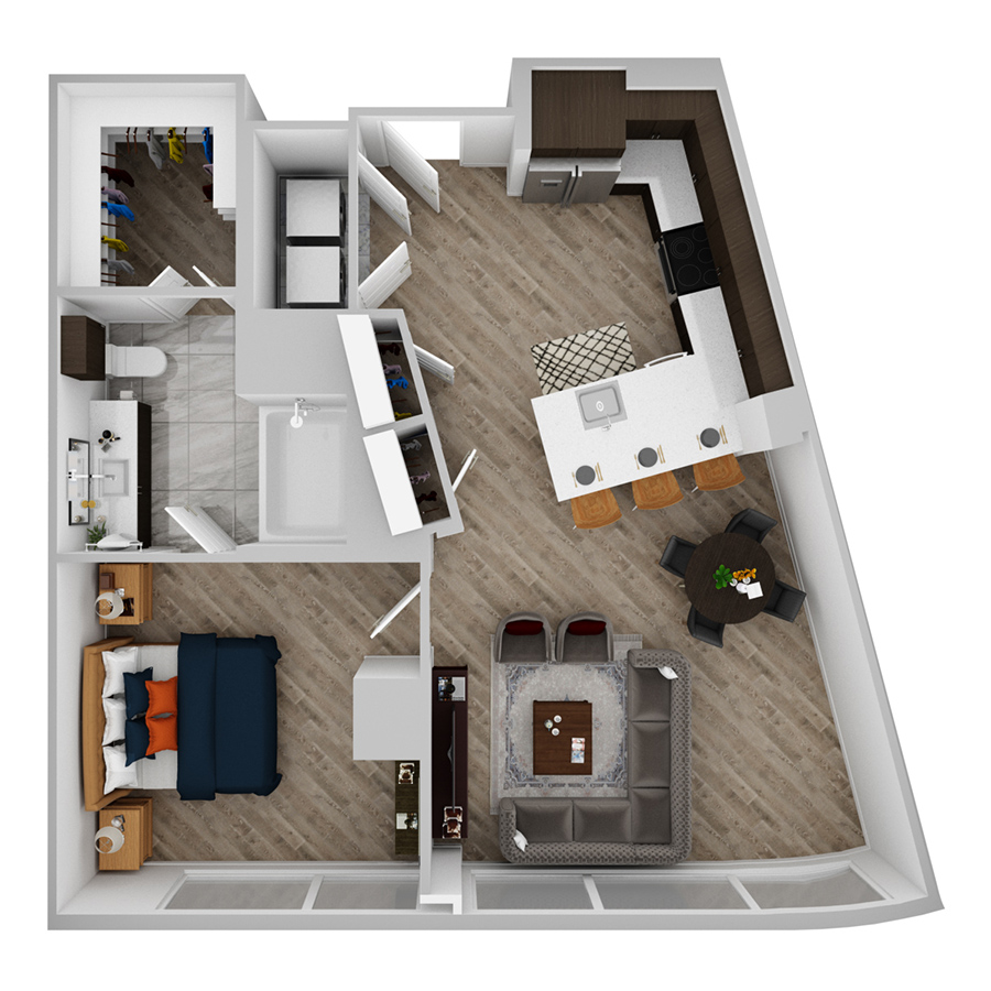 1 Bedroom Apartment – 888 Juniper St NE #2614, Atlanta, GA