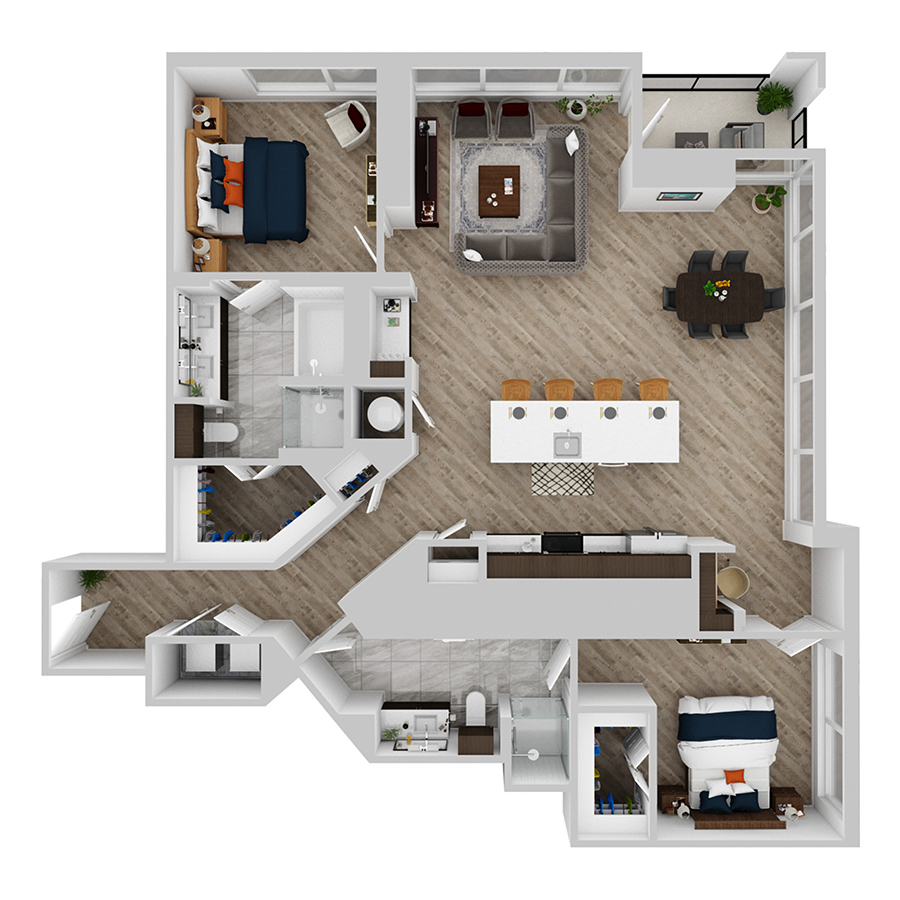 2 Bedroom Apartment – 888 Juniper St NE #2601, Atlanta, GA