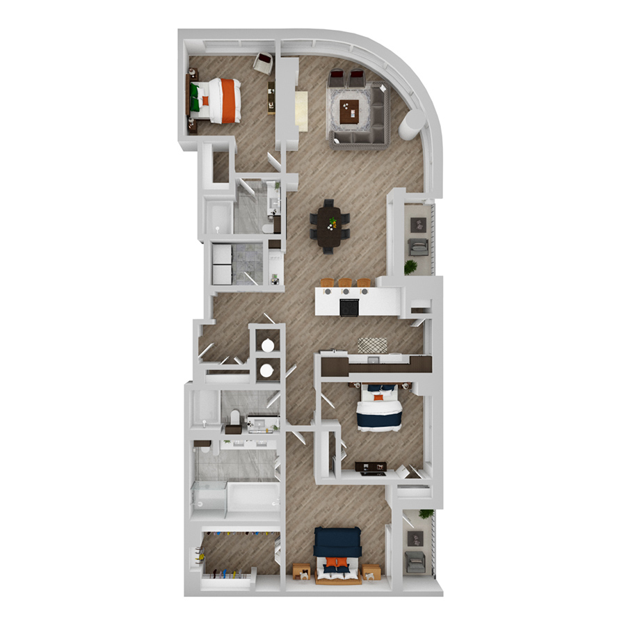 3 Bedroom Apartment – 888 Juniper St NE #3007, Atlanta, GA