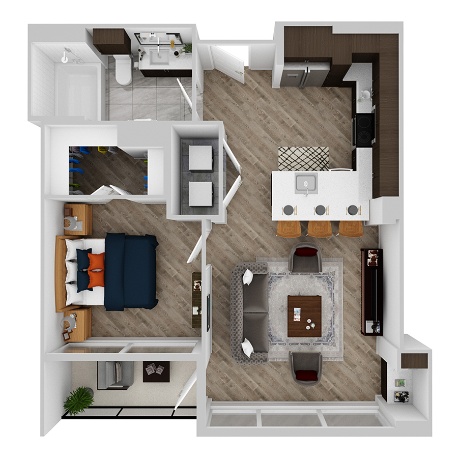 1 Bedroom Apartment – 888 Juniper St NE #2918, Atlanta, GA