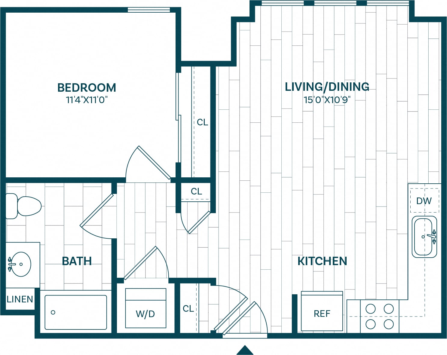 1 Bed/1 Bath-A1 floor plan