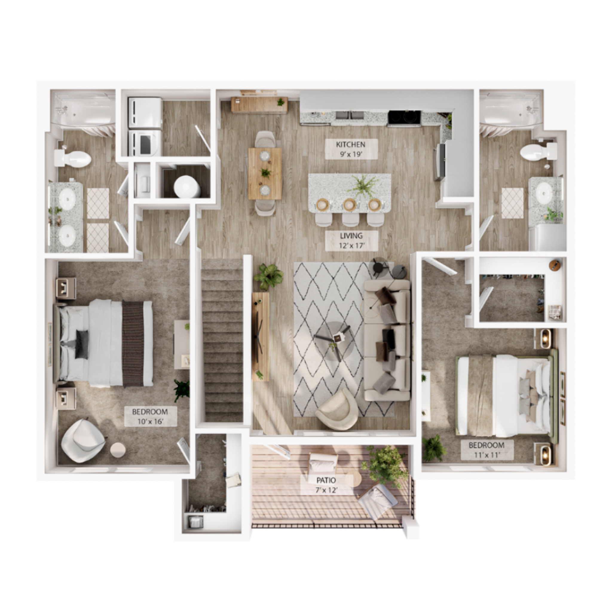 2 BR Grand Overlook floor plan