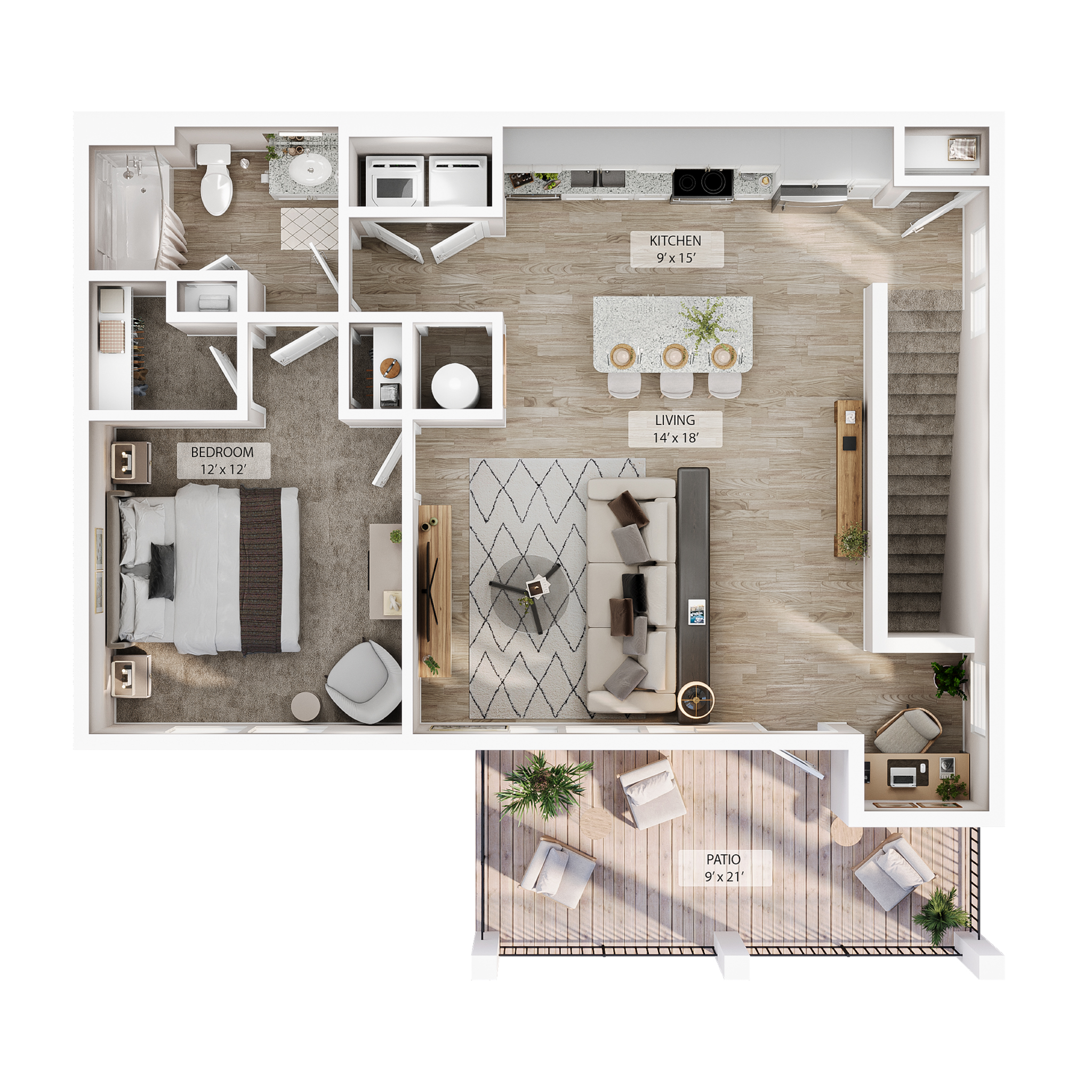 1 BR Grand Overlook floor plan