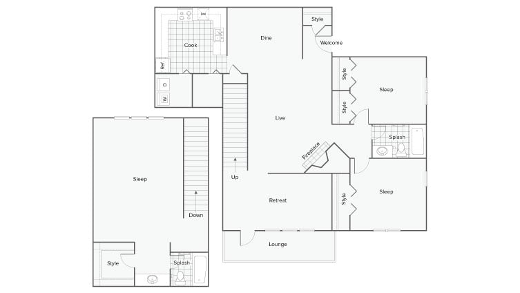 Magnolia 3X2 floor plan