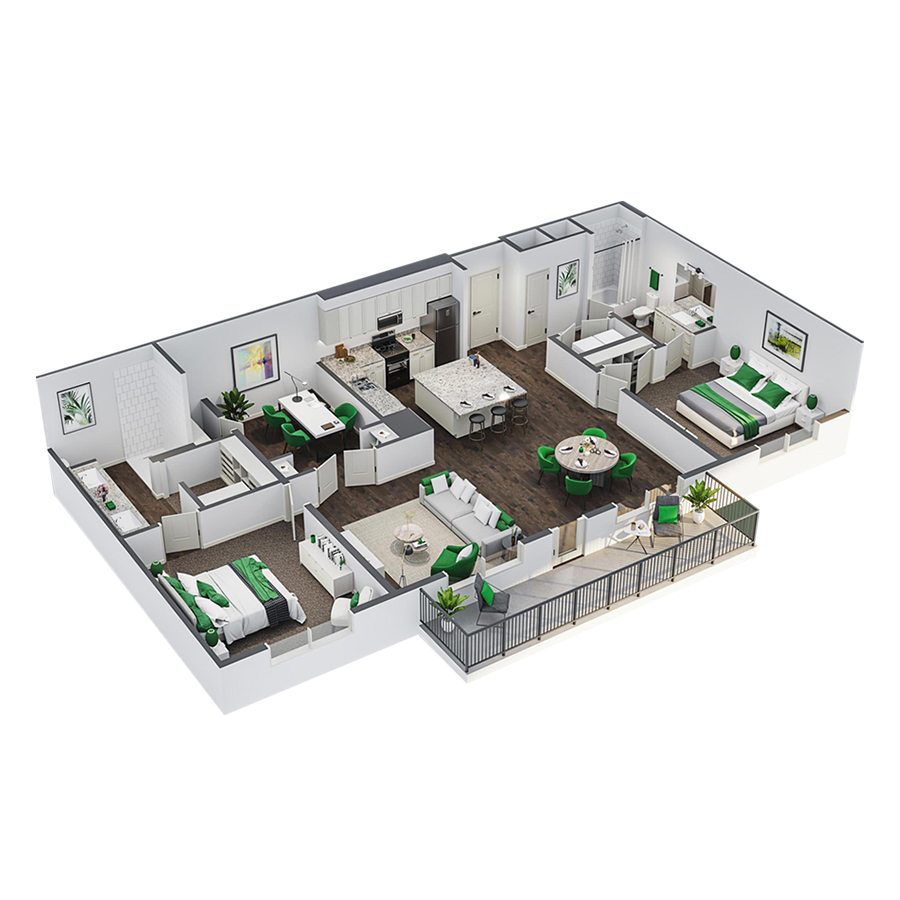 2x2 B5 floor plan
