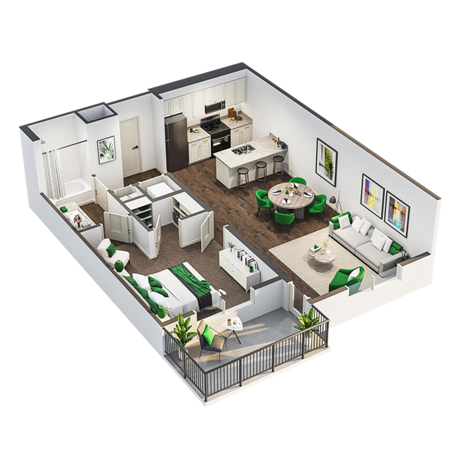 1x1 A1 floor plan