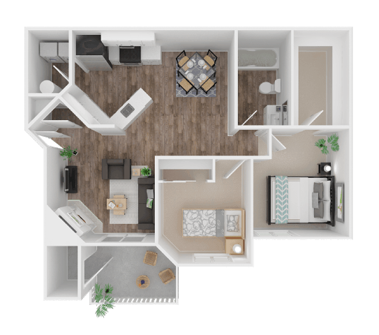 2x1 Reno floor plan