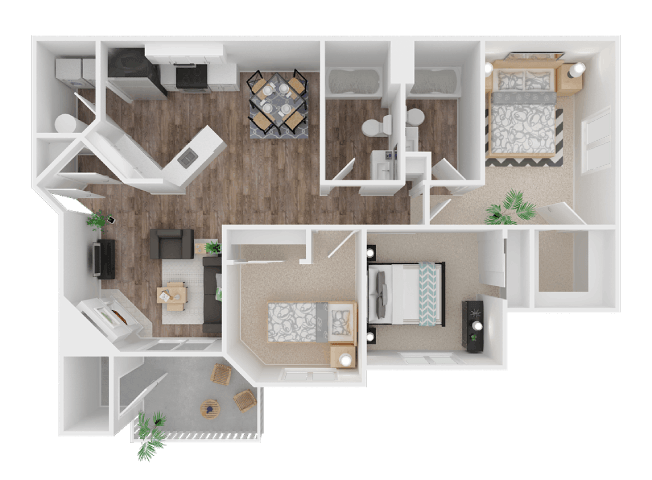 3x2 Reno floor plan
