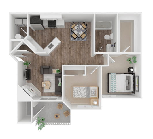 2x1 Classic floor plan
