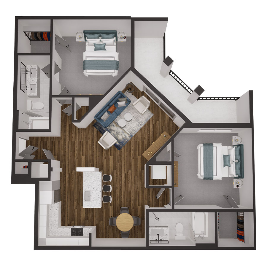 2C floor plan