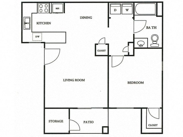 One Bedroom floor plan