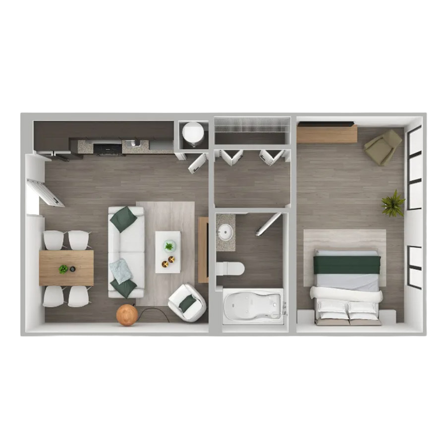 1 Bedroom Apartment – 1851 Market Street #G-505, Douglasville, GA