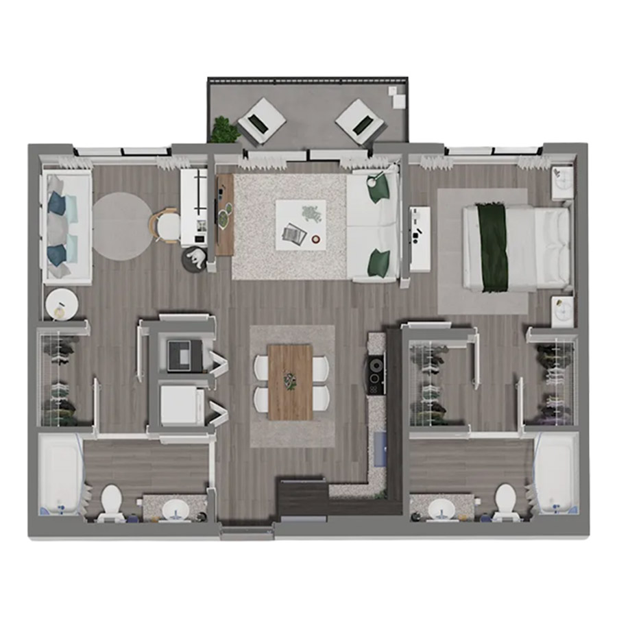 2 Bedroom Apartment – 1851 Market Street #G-412, Douglasville, GA