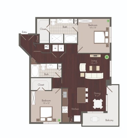 Rose - Renovated floor plan