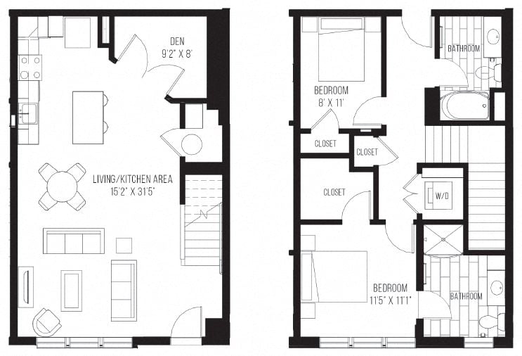 2 Bed/2 Bath Den-C3 floor plan