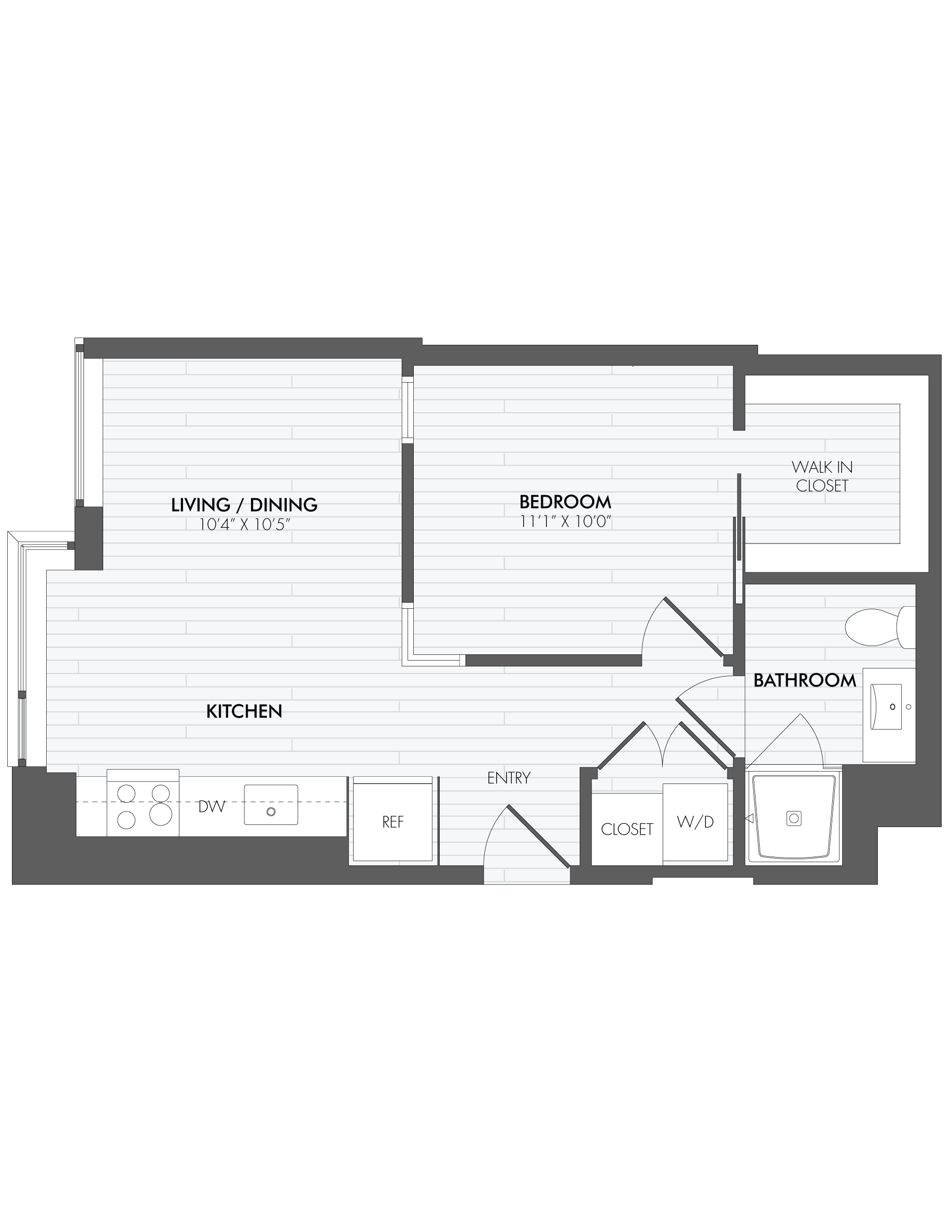 JR 1 Bed/1 Bath-A3 floor plan