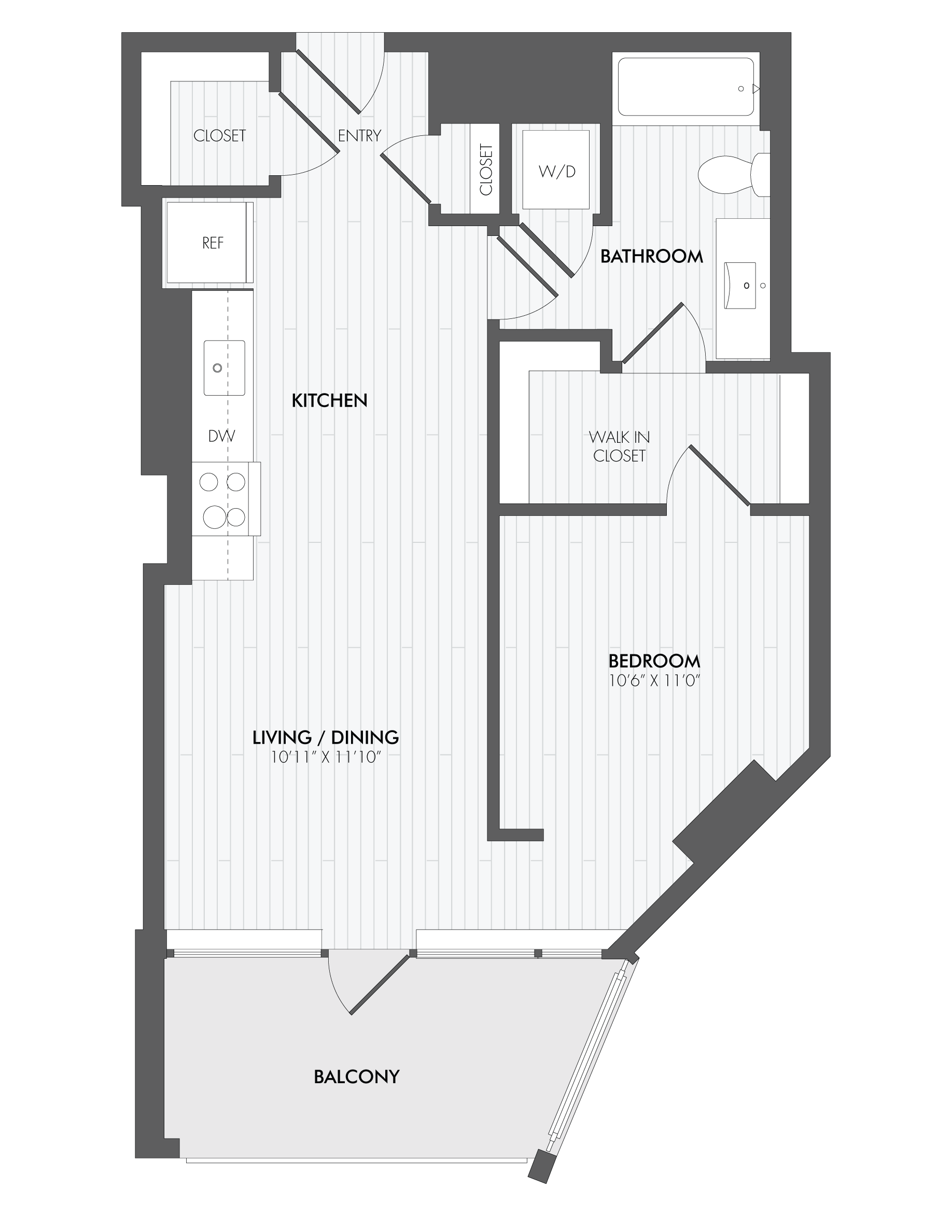 1 Bed/1 Bath-A7 floor plan