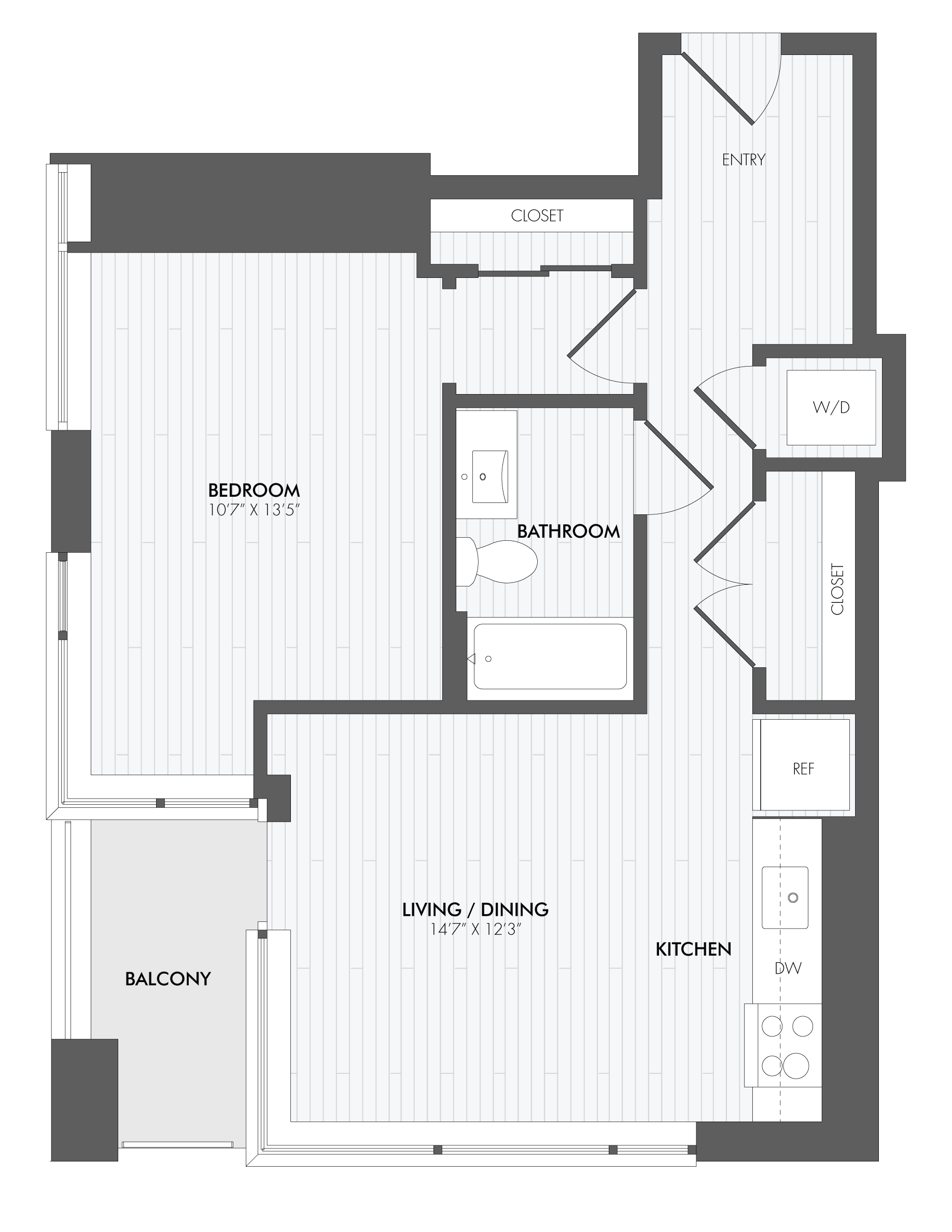 1 Bed/1 Bath-A8 floor plan