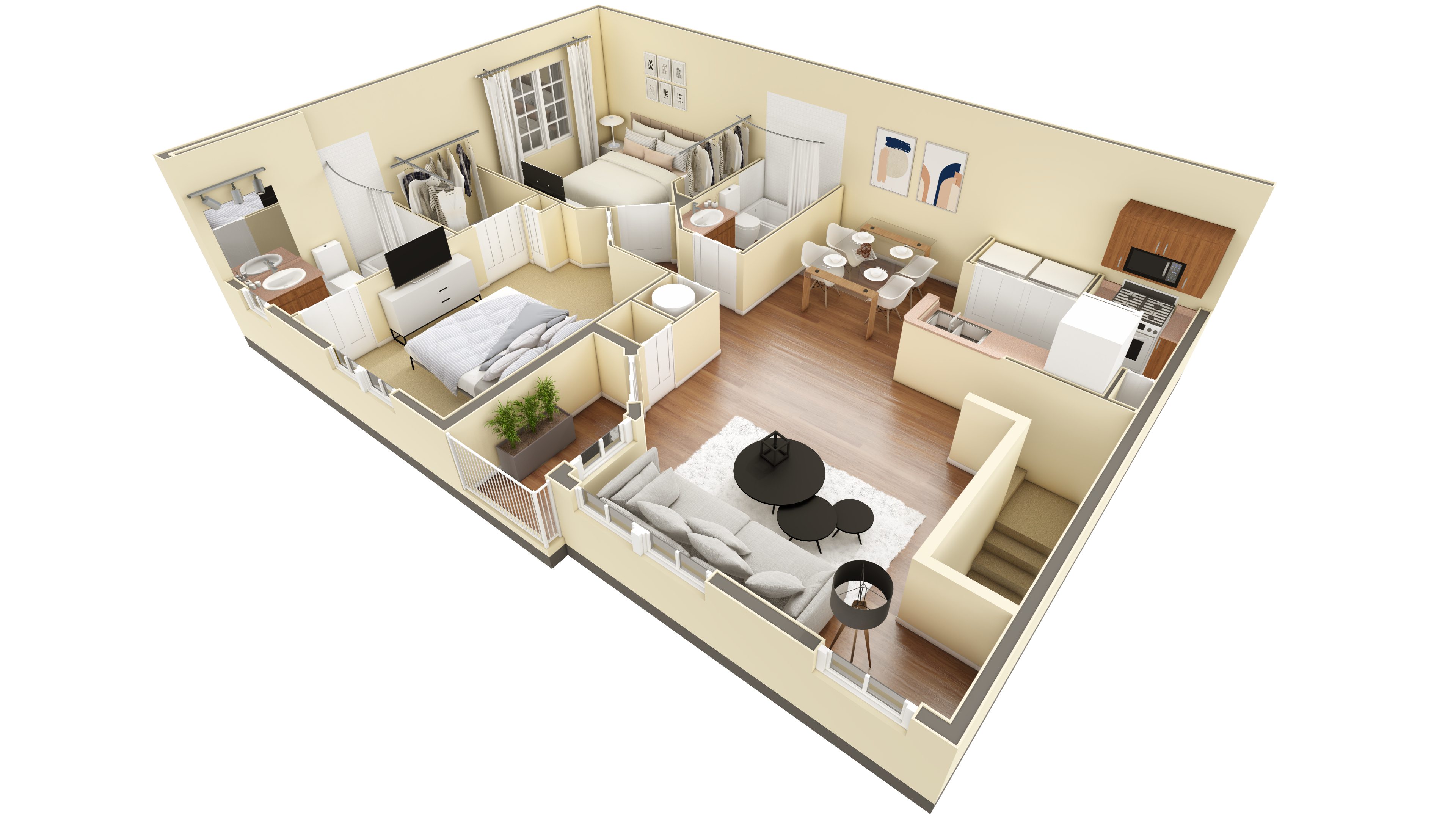 2 BR Designer Overlook Garage floor plan