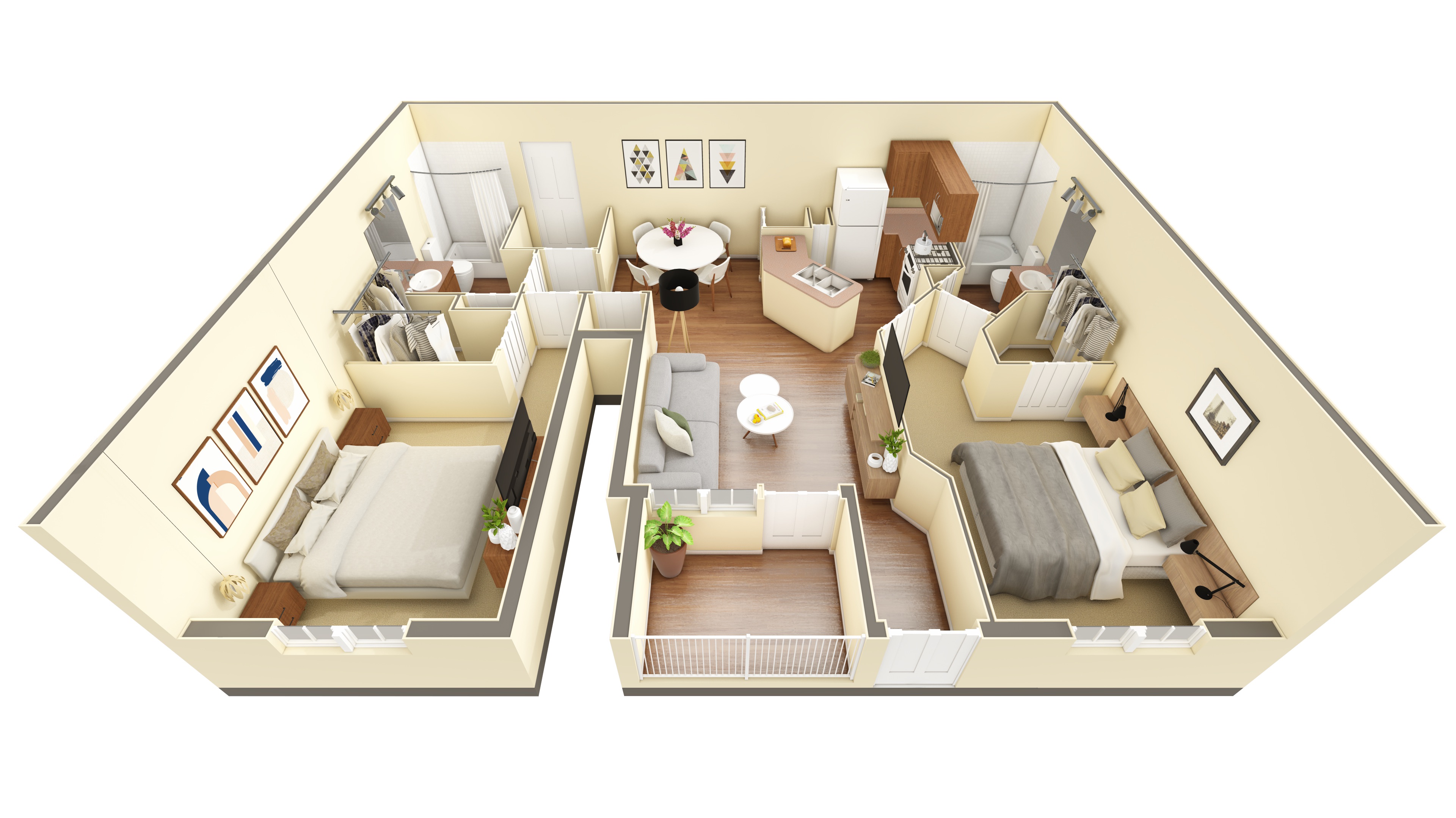 2 BR Grand Courtyard floor plan
