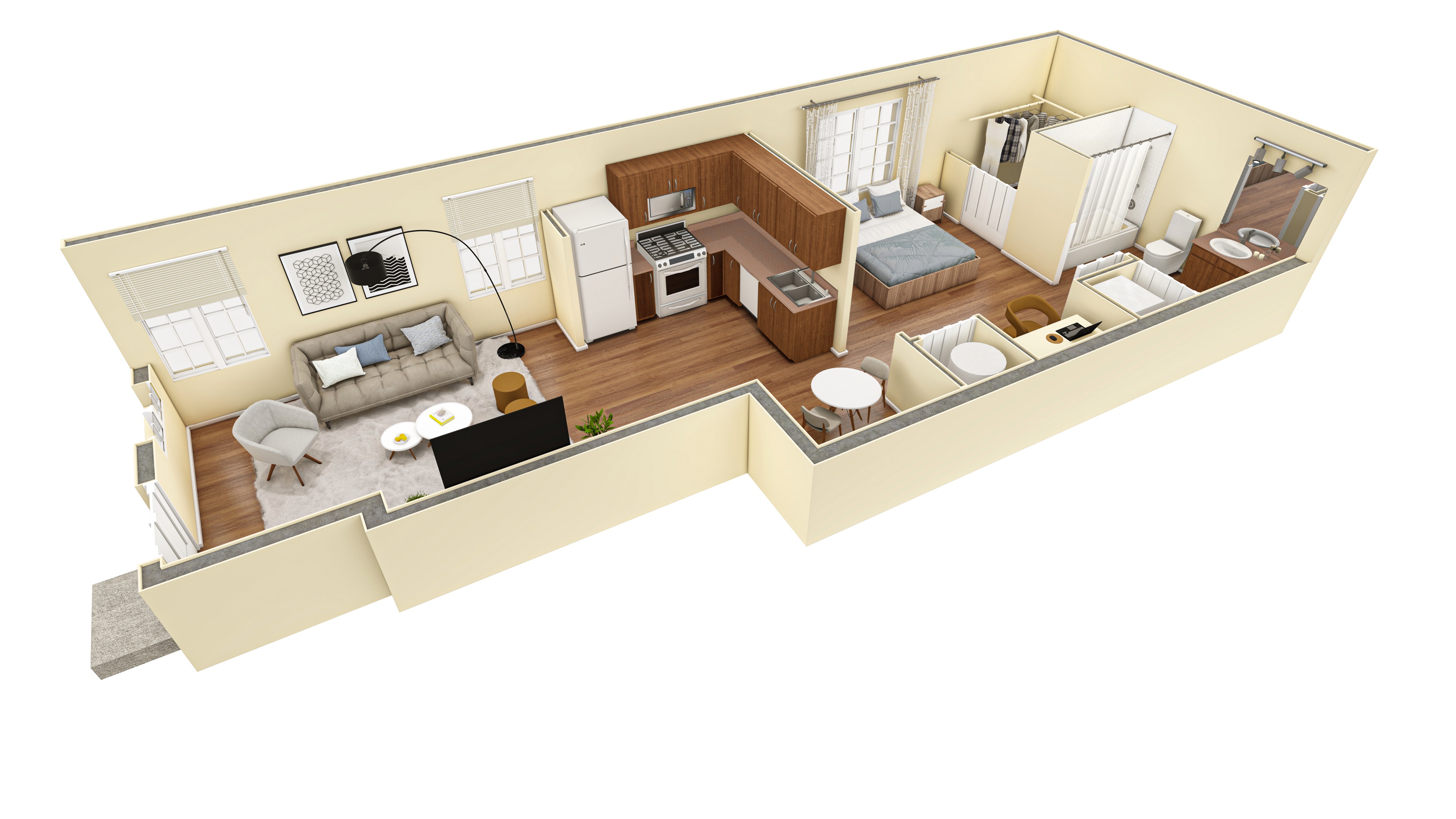 Studio Designer Courtyard floor plan