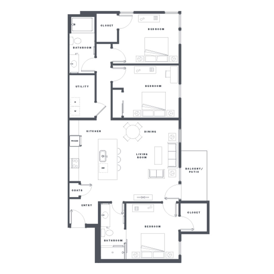 3A-HC floor plan