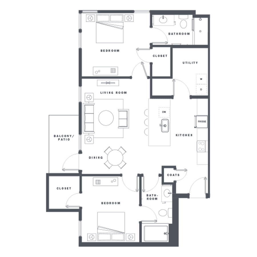 2B floor plan