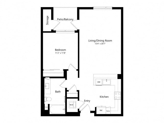 1B floor plan