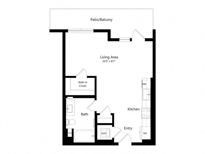 1J floor plan